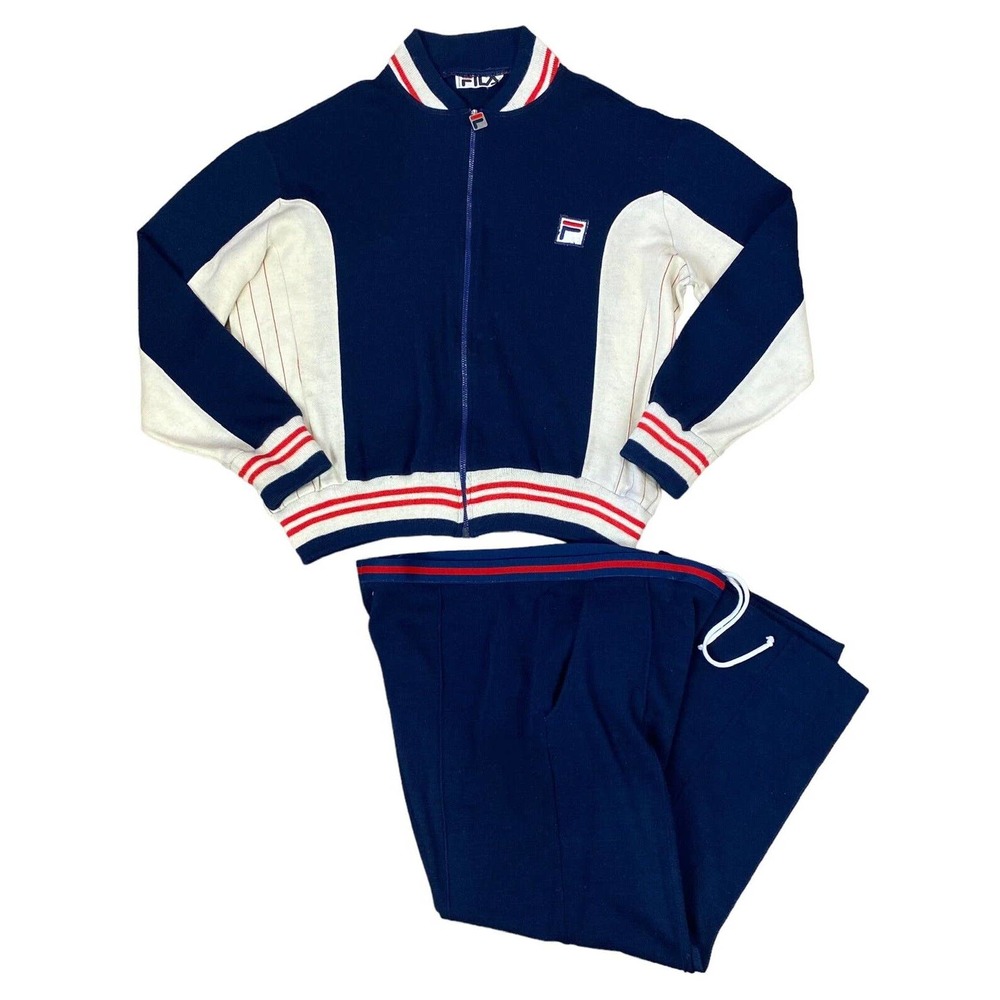 Fila Men's Blue and White Track Jacket